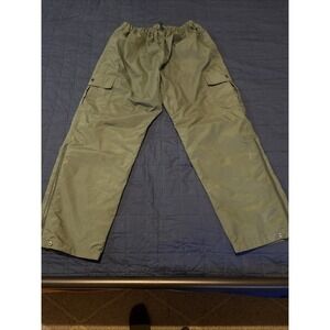 Field & Stream Men Green Cargo Hiking Pants sz XL w/drawstring zippers snaps